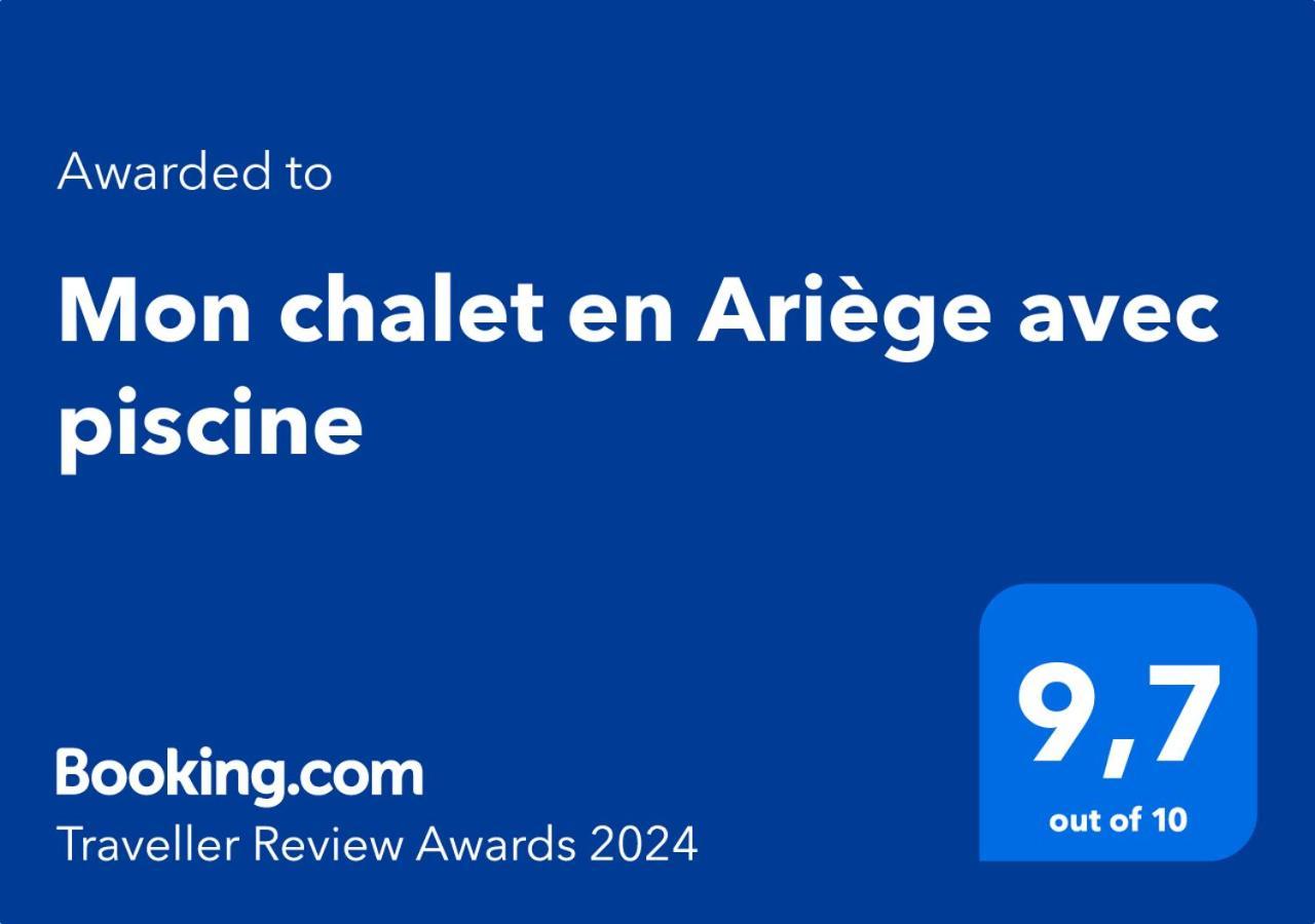 Daumazan-sur-Arize Mon Chalet En Ariege Avec Piscine חדר תמונה