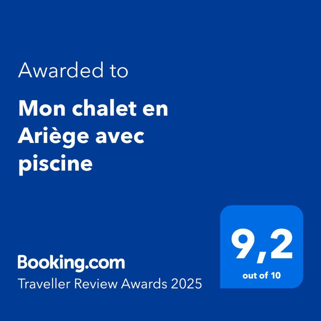 Daumazan-sur-Arize Mon Chalet En Ariege Avec Piscine מראה חיצוני תמונה